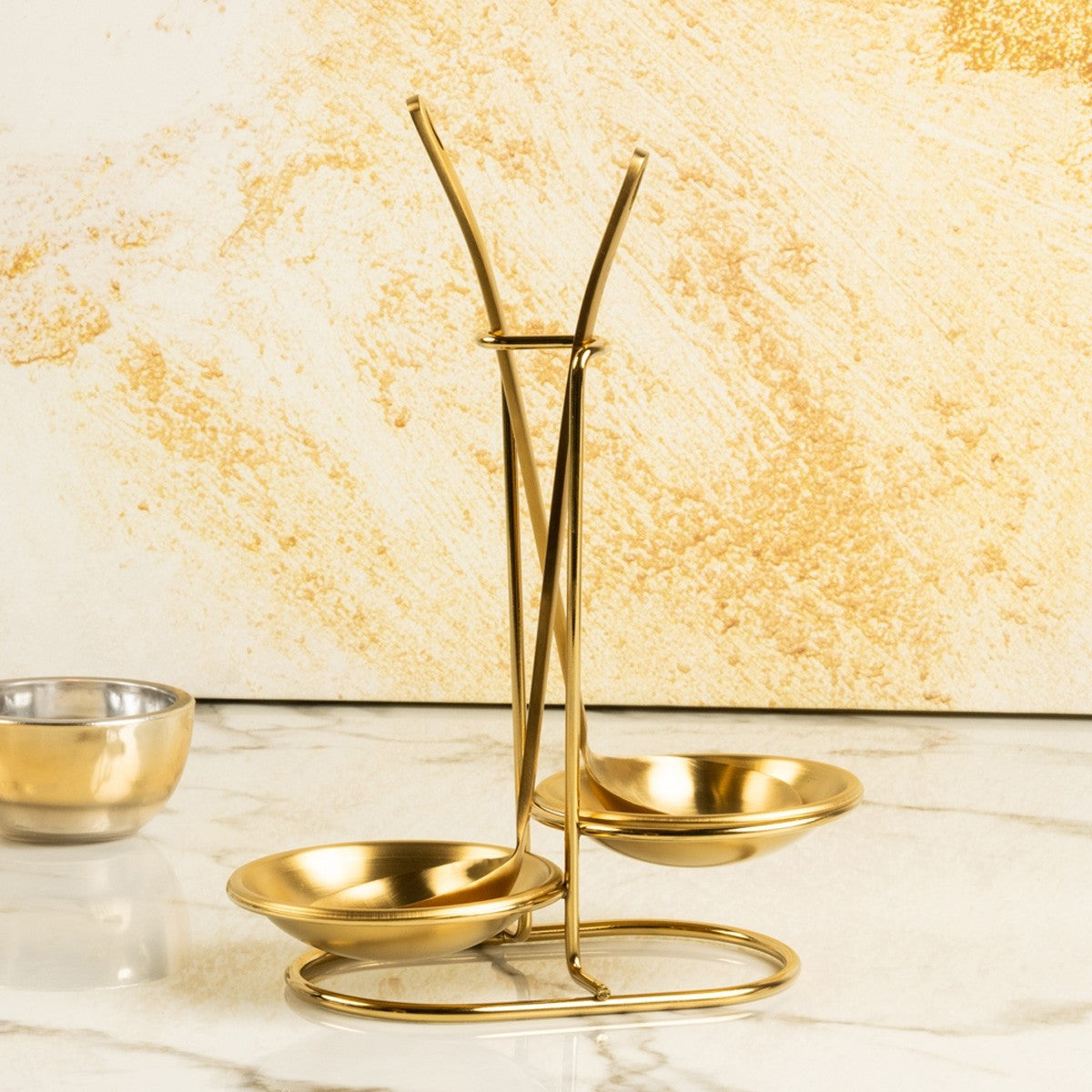 DUO SERVING SPOON HOLDER GOLD
