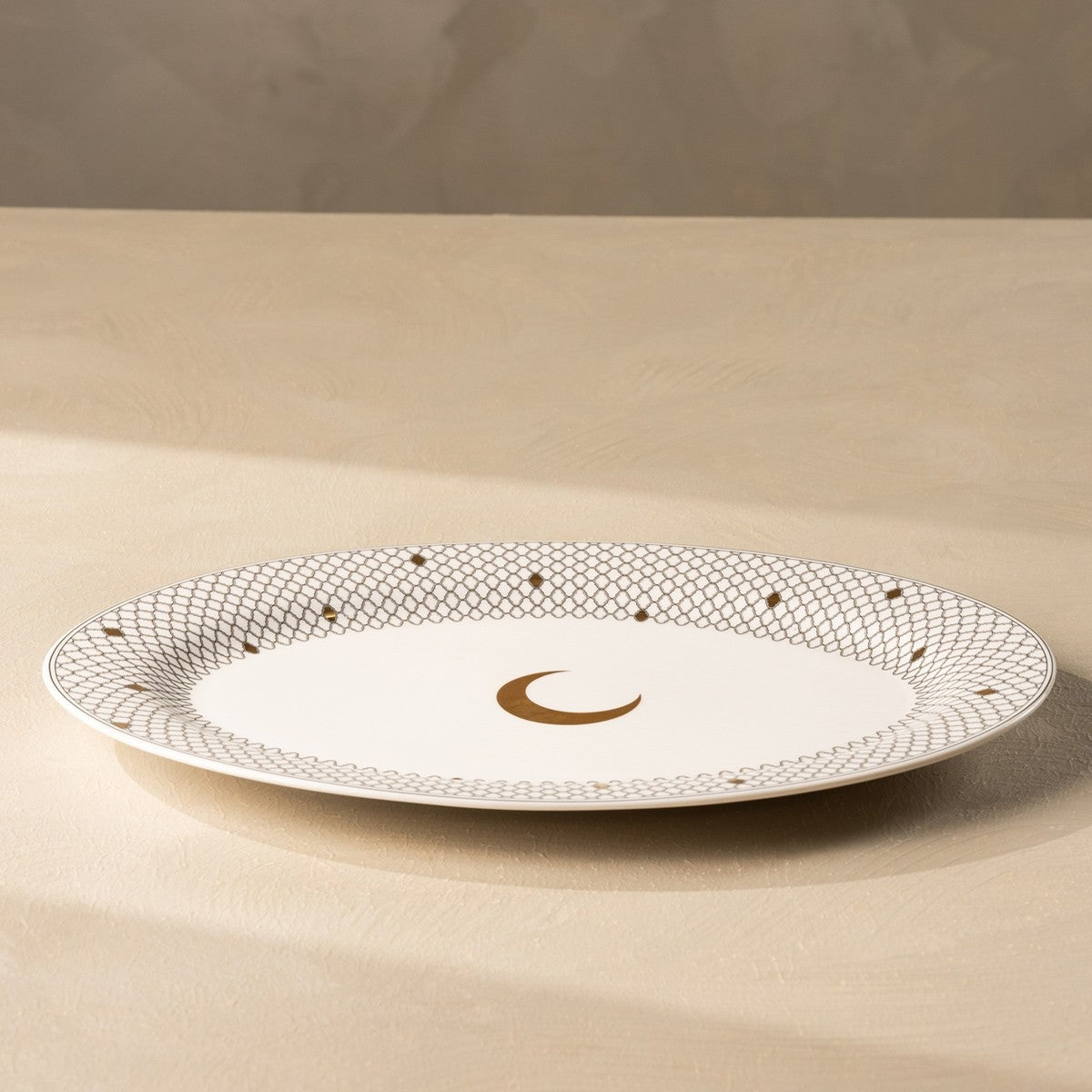 BARAKAH NEW BONE OVAL PLATE GOLD 35 CM