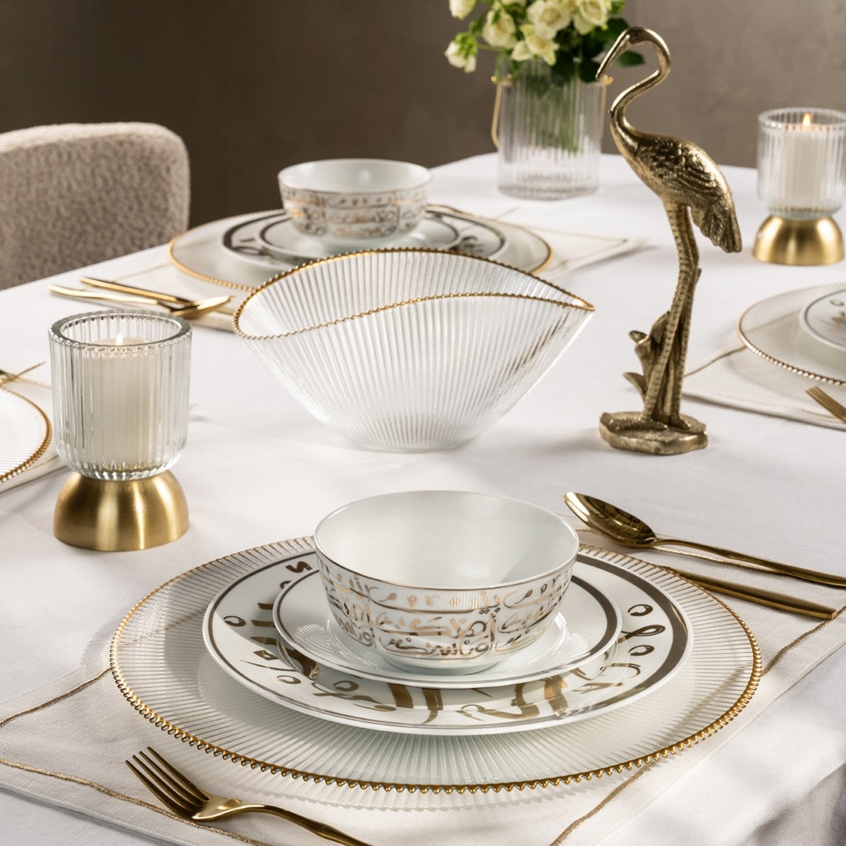 NASIK DINNER SET 18PCS GOLD