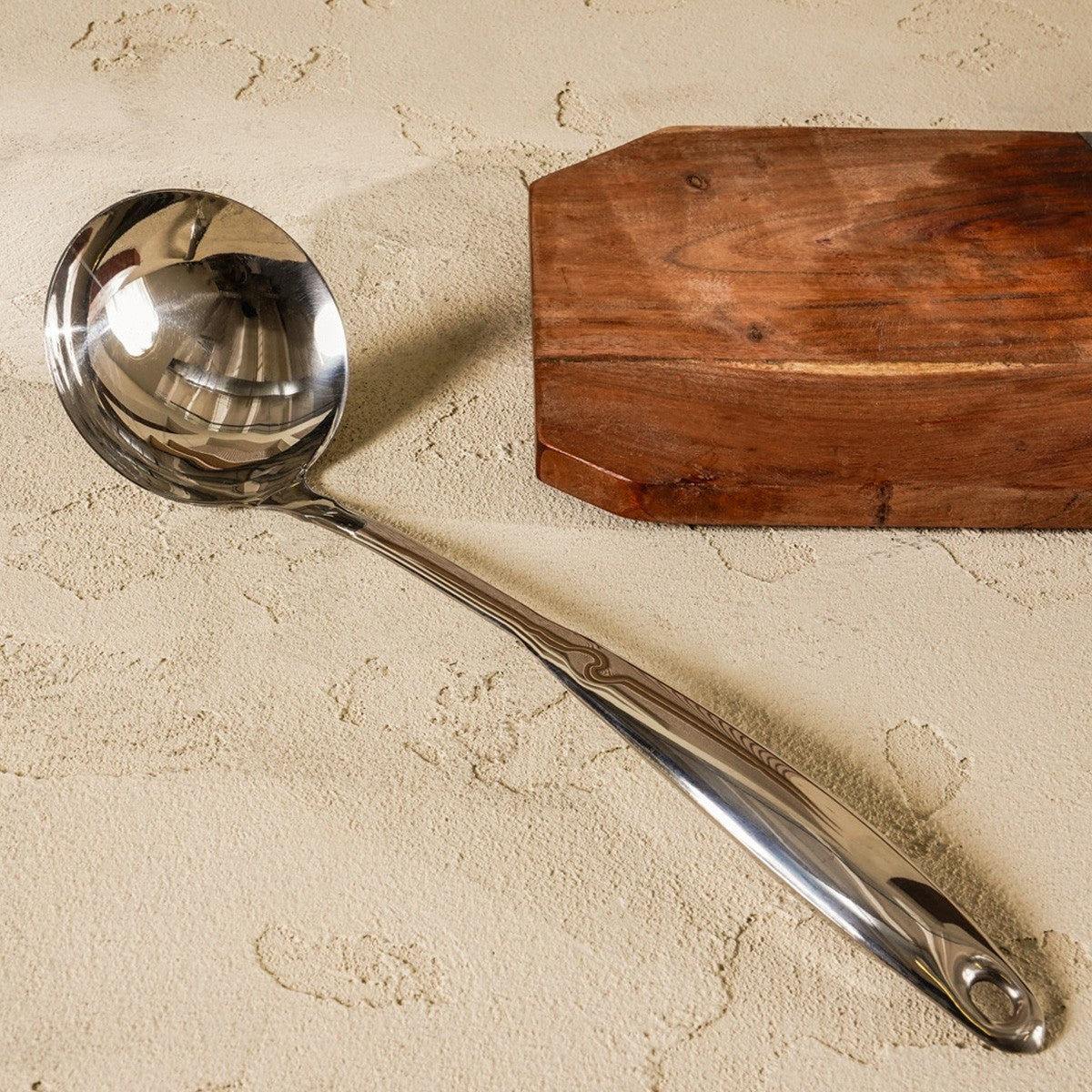 JADE SOUP LADLE SILVER H35 CM