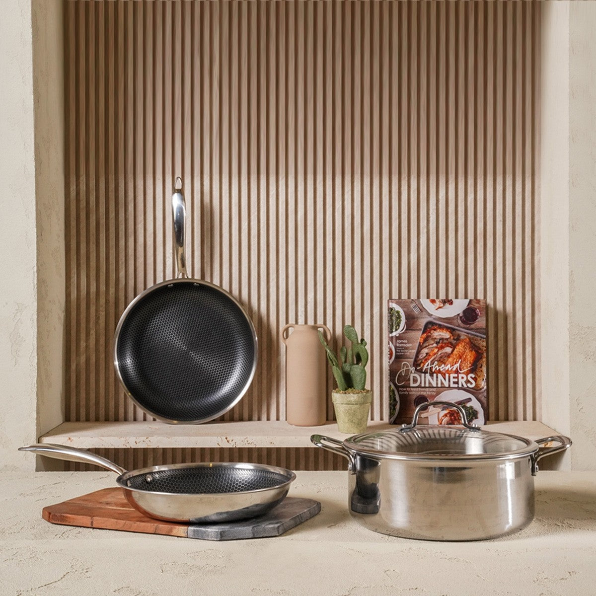 HONEY STAINLESS STEEL COOKWARE SET 3PCS